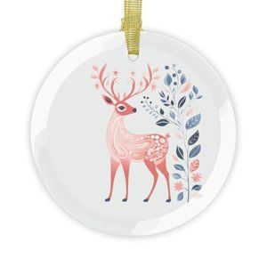 🎄 Elegant Christmas Deer Glass Ornament 🦌 - Perfect for Holiday Decor